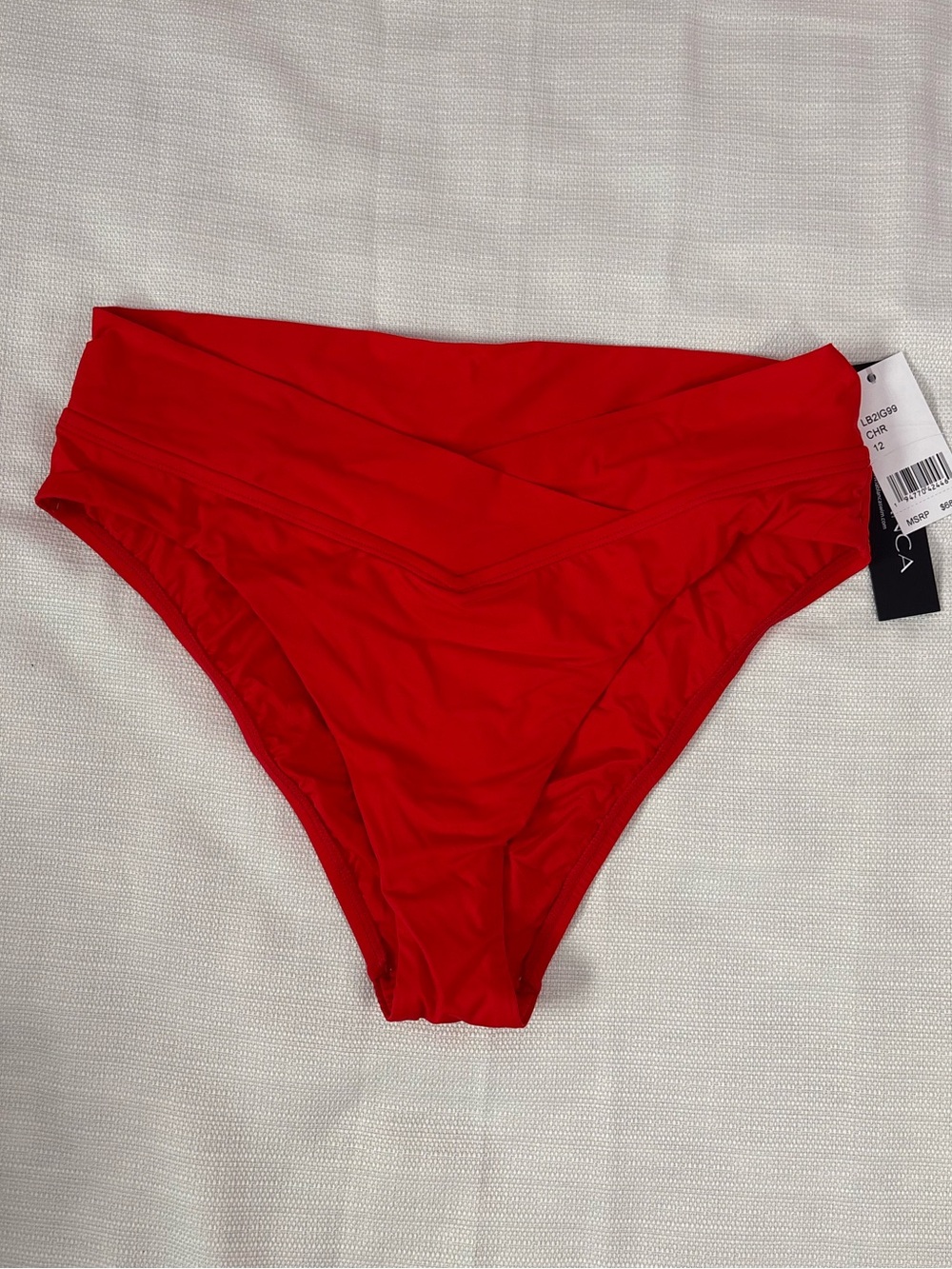 La Blanca High Waisted Thong Bikini Bottom Sz 12 NWT -
